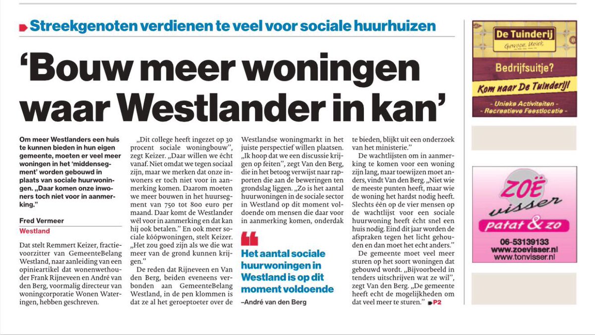 GBW l GemeenteBelang Westland tweet media