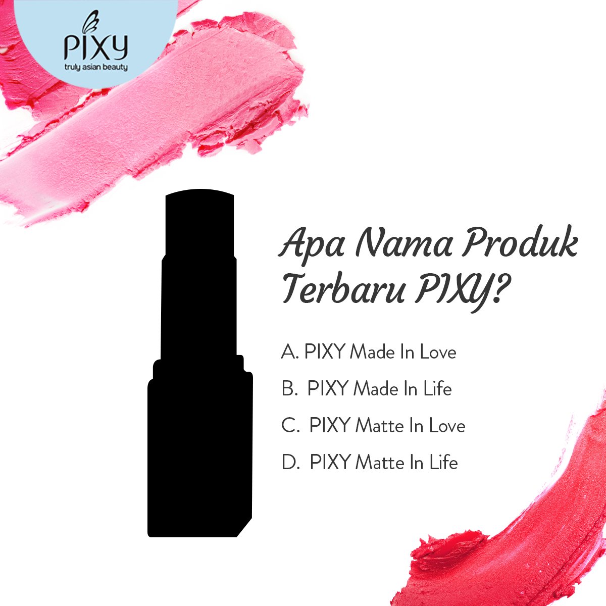 Have you heard the latest news? PIXY punya produk terbaru yang spesial banget untukmu. Nah kira-kira kamu bisa menebak nggak, apa nama produk tersebut? Kalo udah tau jawabannya, langsung Reply ya.