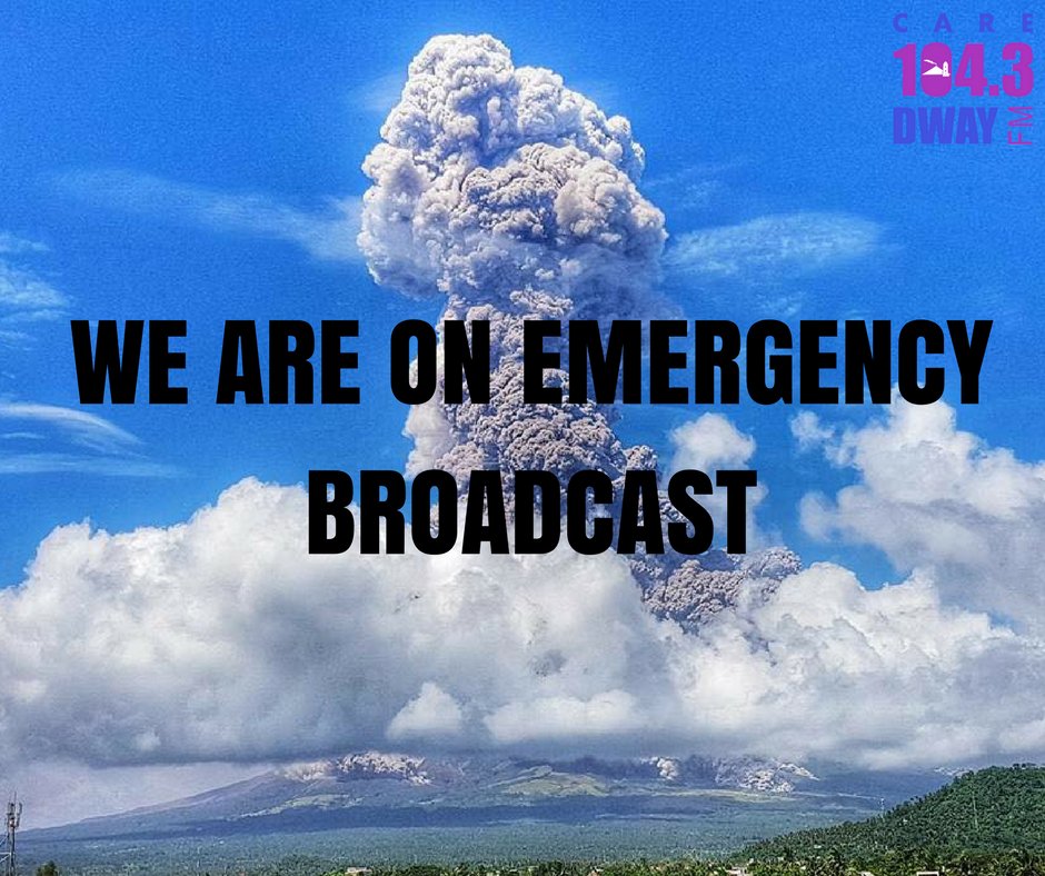 WE ARE ON EMERGENCY BROADCAST
#AshEruption #2018Jan22