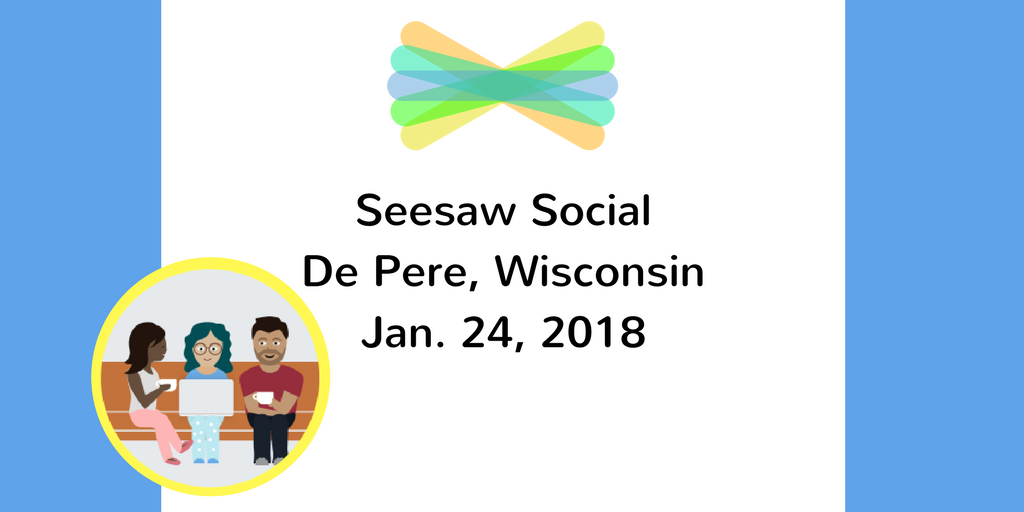 Seesaw's tweet photo. Hope you can join @tweets2jen for a Seesaw Social this week! Read more info and register here! https://t.co/OGoeIuZReD #wiedchat #wiscedchat https://t.co/6o2UkF6odl