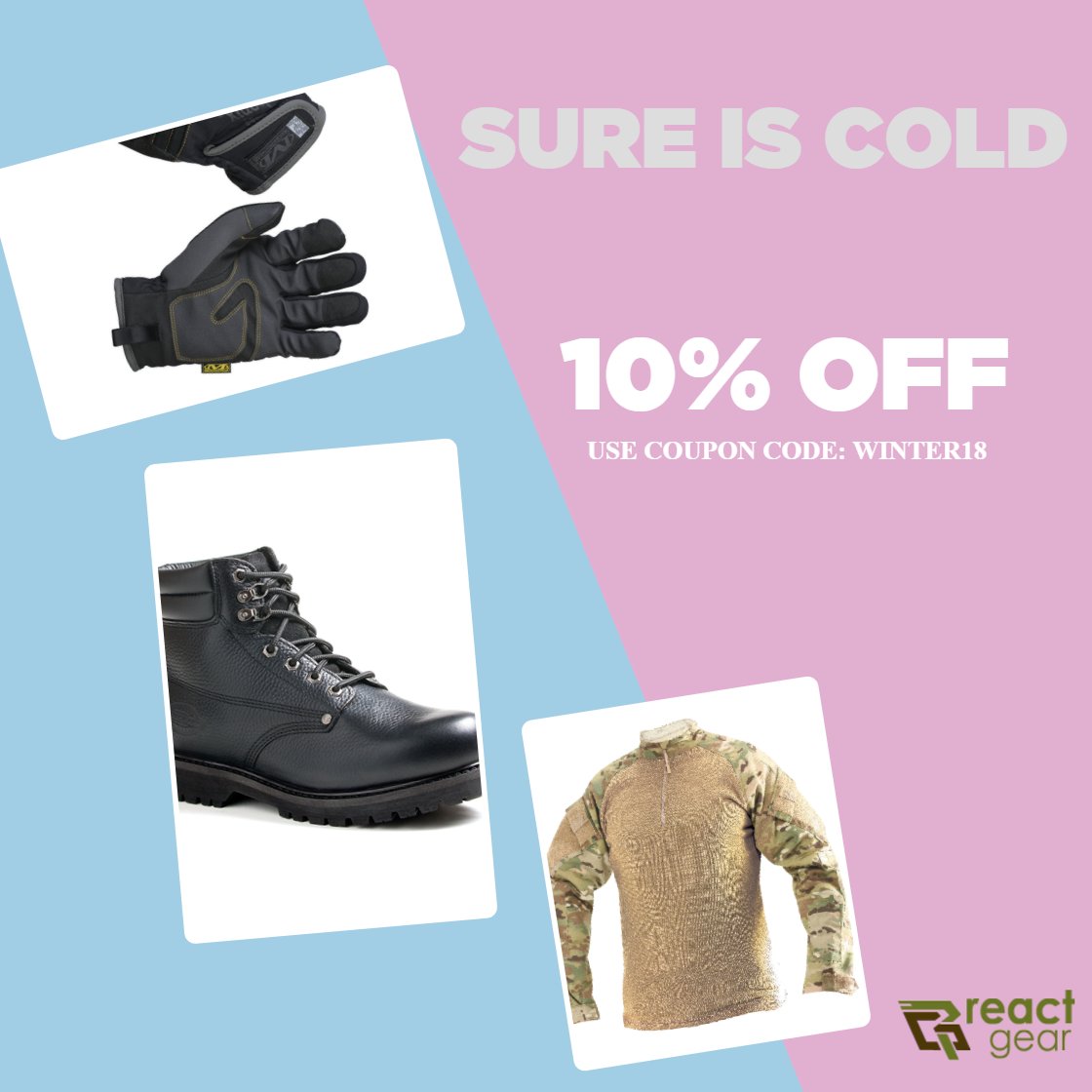 ReactGear's tweet image. Sure is cold! 
At ReactGear.com we&apos;re doing something about it by offering 10% off all GLOVES --
reactgear.com/collections/gl… 
HEADWEAR --reactgear.com/collections/he…
JACKETS...
See MoreSure is cold! 
At  we&apos;re doing something about it by offering 10% off…