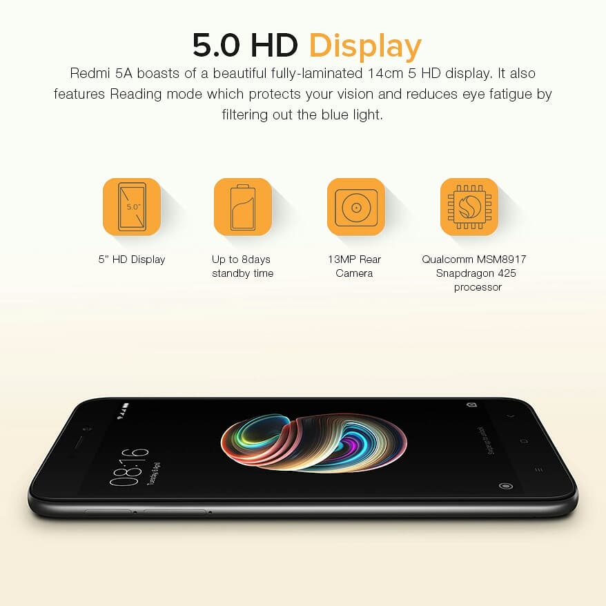 hellotronics's tweet photo. Xiaomi Redmi 5A by Hellotronics Xiaomi offers you the Xiaomi Redmi 5A. It is powered by a Snapdragon 425 Quad-Core processor with 13MP Rear Camera

Now Available: 
Rose Gold: https://t.co/cX3dng7aFQ
Dark Grey: https://t.co/qrLzXxN5nK
Gold: https://t.co/yRBWbIF7eP https://t.co/XmsABqBBpe