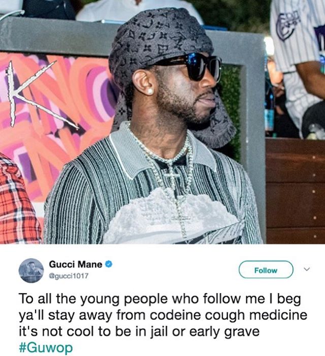 ParadymMusicGrp's tweet photo. #guccimane statement on #lean 🙏🏿 #guwop #promethazine #promethazinecodeine #codeine https://t.co/OPms3b2zic