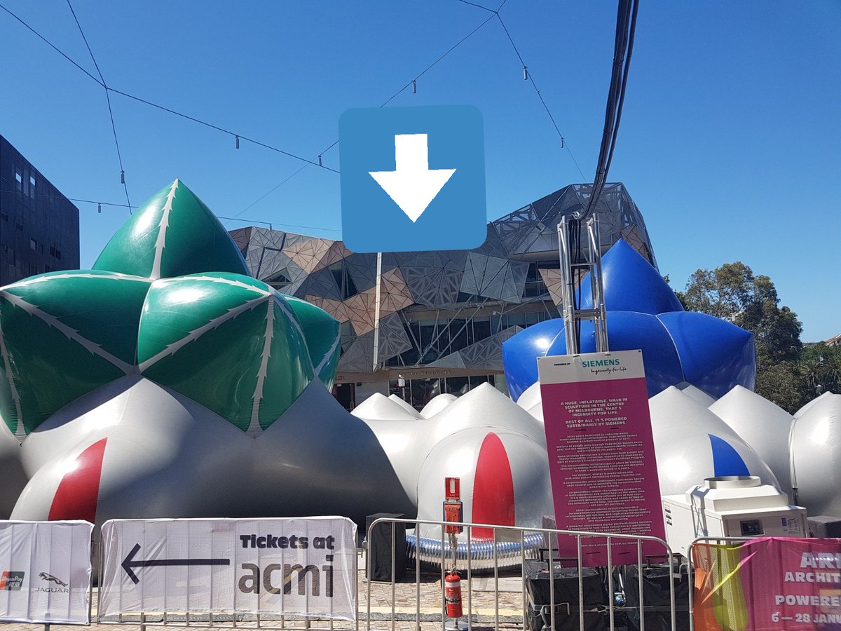 Glenworking's tweet photo. Recently passed the Arboria tent maze in #FedSquare #Melbourne &amp; wondered if such events would still be possible once the #Apple store is built. Suspect they would object to it blocking visability of, &amp; obstructing access to, their $m investment. Would @FedSquare yield? I wonder. https://t.co/8ycpfzkKpA