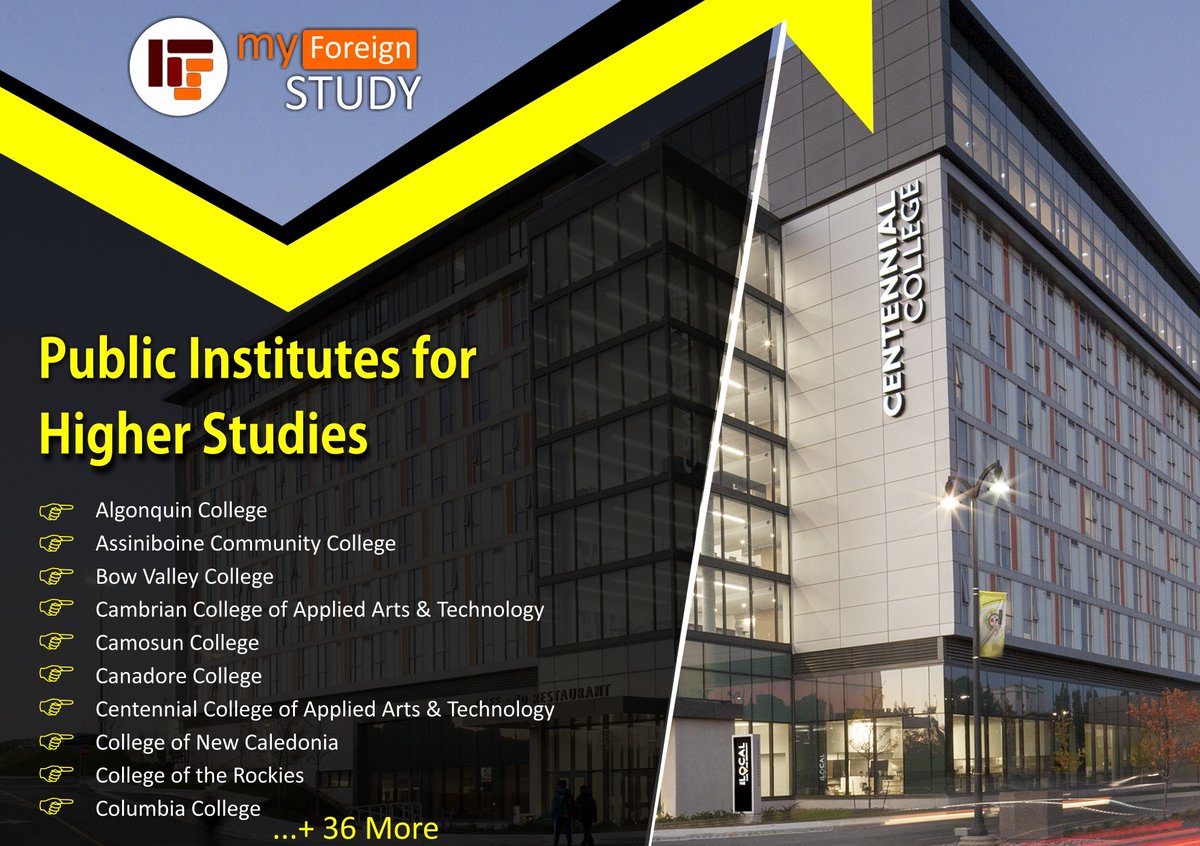 Many public institutes are offering admissions to the foreign students in less fees and supportive environment so students are getting attracted to Canada more as compared to other foreign countries.
To know more about public institutes, click here
myforeignstudy.com/Canada/PublicI…