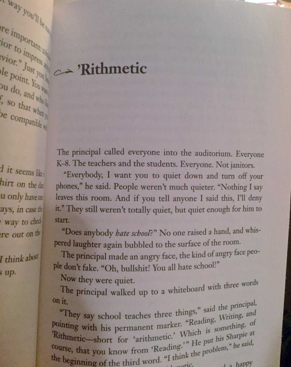 RoxanneJanecki's tweet photo. Comfort found in knowing that your deliberate aversion to numbers is not only shared but also nostalgically romanticized by at least one person, even if perhaps only fictionally. @bjnovak https://t.co/mBbFxPj5fh