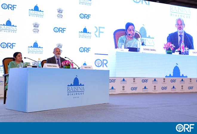 orfonline's tweet photo. #Raisina2018 report➝ "To expect that an activity which draws on all the ills of the world — fanaticism, crime, bloodshed and illegal trade — will not have a corrosive impact beyond its intended arena is unrealistic." — Smt. @SushmaSwaraj
Read more: https://t.co/M5dMaTZpto https://t.co/OaEkCcBZOW