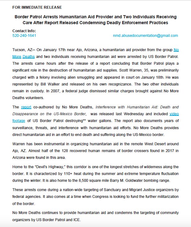 No More Deaths | No Más Muertes tweet media