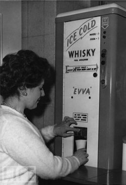 6. In the 1950s, there used to be ice-cold whisky dispensers, sometimes found in offices.