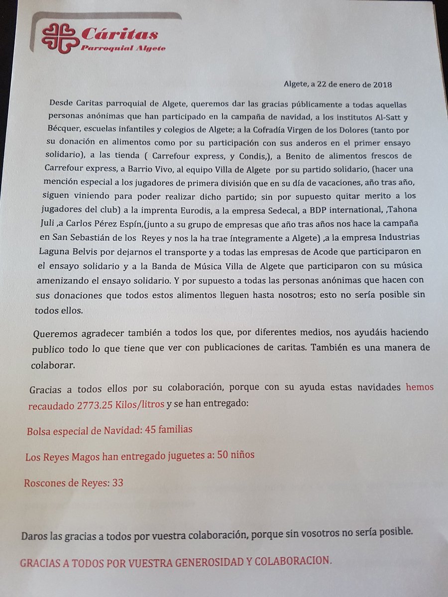 CaritasAlgete's tweet photo. https://t.co/HFH84sGRPh
