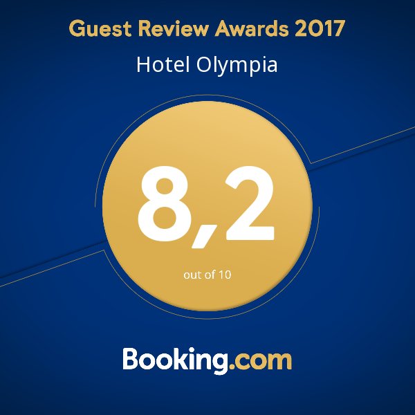 We are proud to announce that Hotel Olympia has been awarded by "Booking.com Guest Review Awards 2017"

We thank all our guests who supported us with their reviews.

#guestloveus