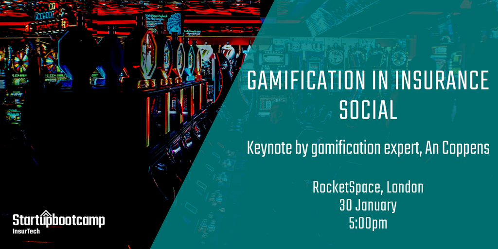 RMI_InsurTech's tweet photo. What is the actual definition of #gamification? What do game mechanics mean within the context of #insurance? We'll discuss all this and more on 30 January at our first social of 2018. Join us! #InsurTech https://t.co/nItmorg1cK https://t.co/ypRvIg4VqE