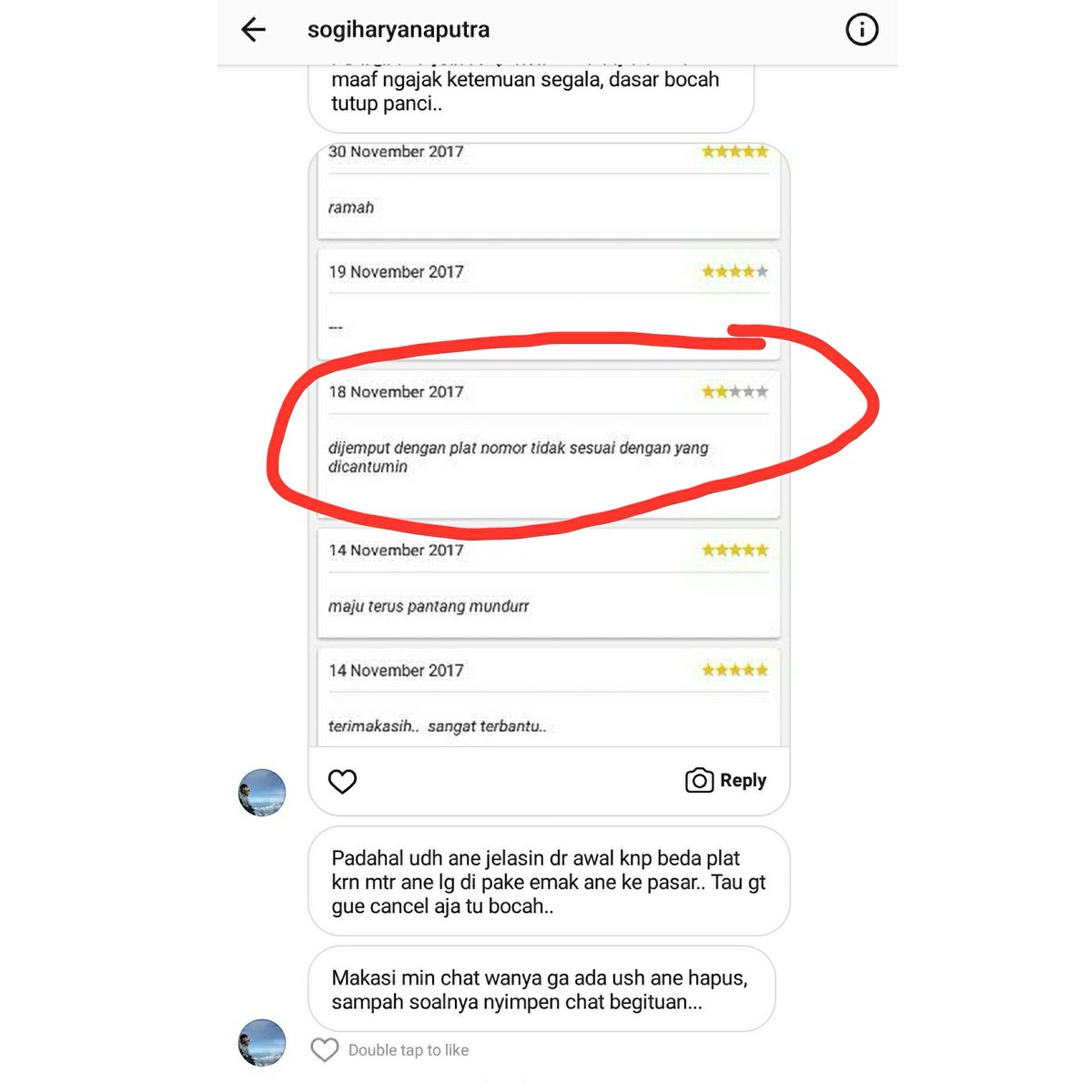 Komentar anak SMA untuk driver ojol