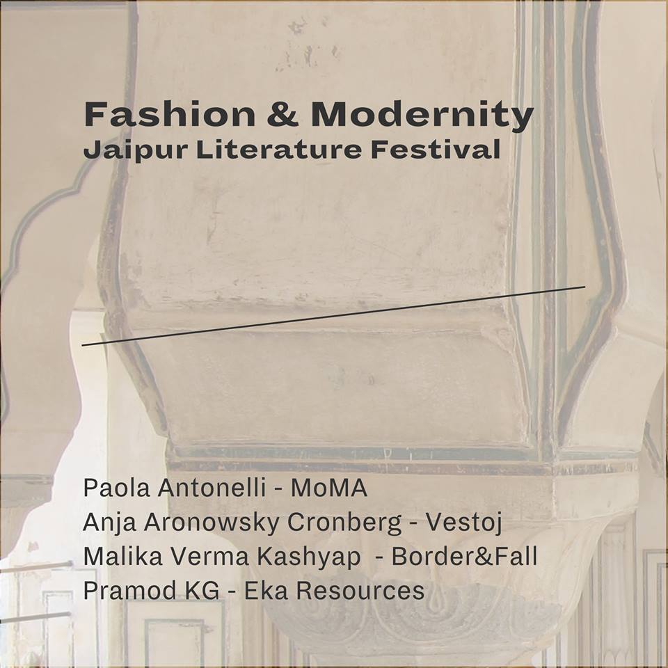 BorderandFall's tweet photo. JAIPUR LIT FEST | Jan 29 at the @JaipurLitFest, Border&amp;Fall’s @MalikaVK will be in conversation with @curiousoctopus/@MuseumModernArt, Anja Aronowsky Cronberg/#Vestoj, moderated by Pramod KG/Eka Resources, on Fashion as Design: https://t.co/shi8DcY5M1 https://t.co/Lblo9rQJ1Z
