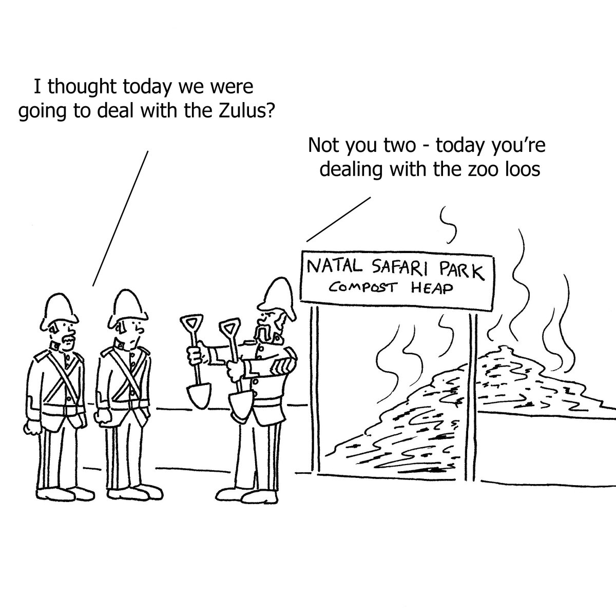 JamesDFMellor's tweet photo. #onthisday in #History - The Battle of Isandlwana and Defence of Rorke’s Drift
(cartoon taken from #DrawnFromHistory - https://t.co/7DNdDmYpvi) https://t.co/9oPgtHvtNR