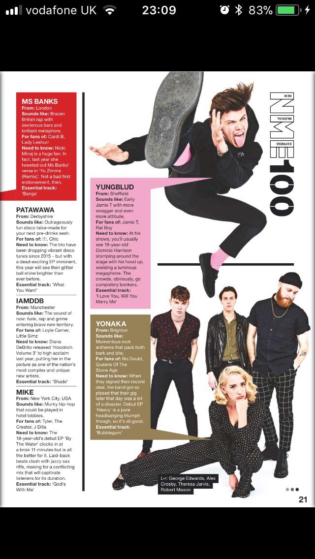 Cromford Mills is delighted that our very own Sam's band <a href="/patawawa/">Patawawa</a> ...made it into the <a href="/NME/">NME</a>'s Top 100 bands for 2018. Based in Matlock, we are hoping Sam and the band will carry on Richard Arkwright's tradition of leading the world! 🙂