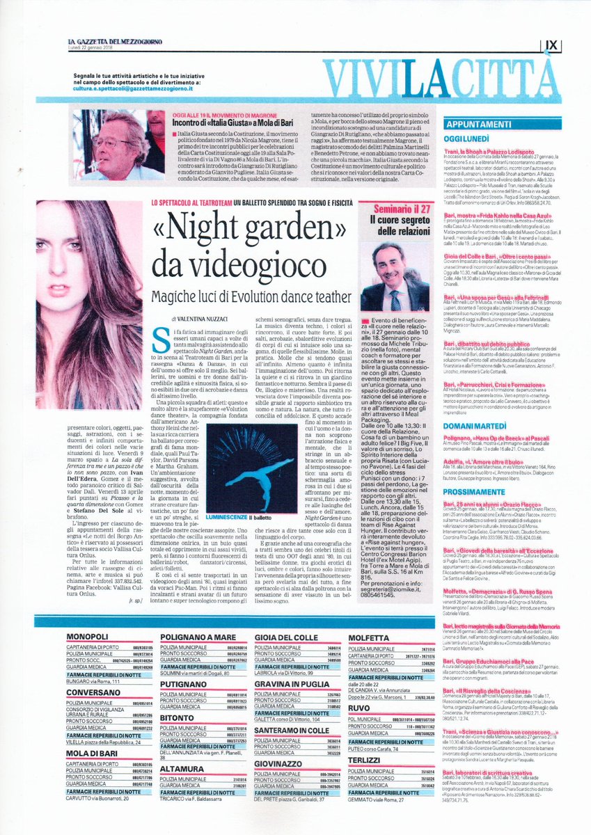 ZioMikePage's tweet photo. Eccoci! Sabato 27 è vicino, potremo vivere quest'esperienza vibrante ed emozionante, ricca dell'apporto che ognuno saprà donare con la sua presenza attiva. Se vuoi partecipare, insieme alla tua famiglia, ai tuoi amici, chiama subito al n°080/5461545 ! https://t.co/nRPcCrlKth