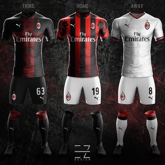 uniforme ac milan 2020