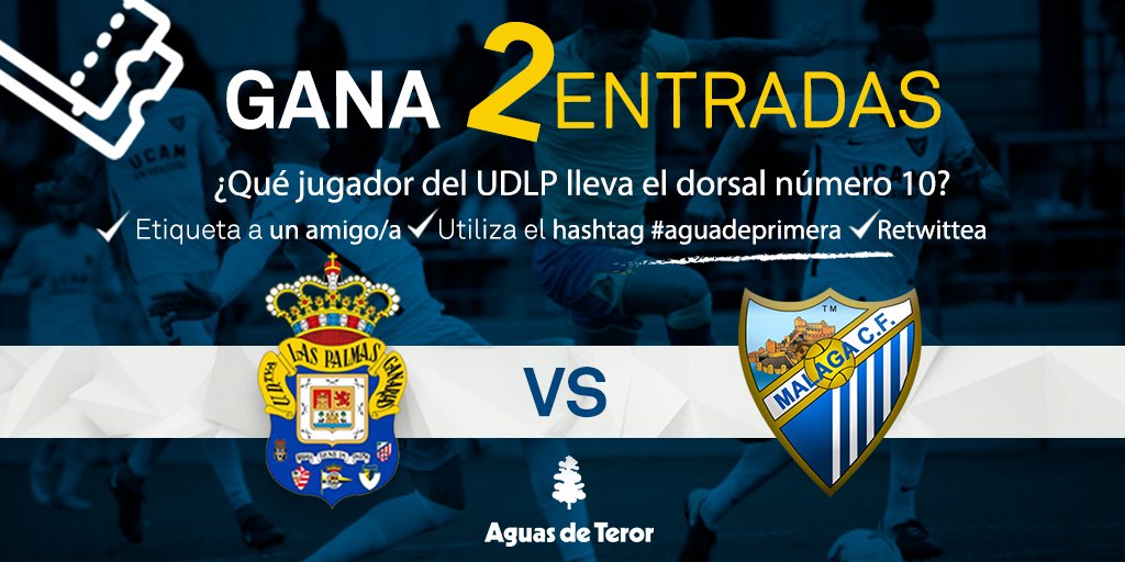 AguasdeTeror's tweet photo. ¿Sabes qué #jugador de la @UDLP_Oficial lleva el número 10? ⚽¡Contesta usando #aguadeprimera y gana una #entrada doble para ver el partido contra el Málaga! Consulta las bases completas aquí➡ https://t.co/lhiQn8AJcG
¡Suerte!🍀 https://t.co/WAmUssLbi1