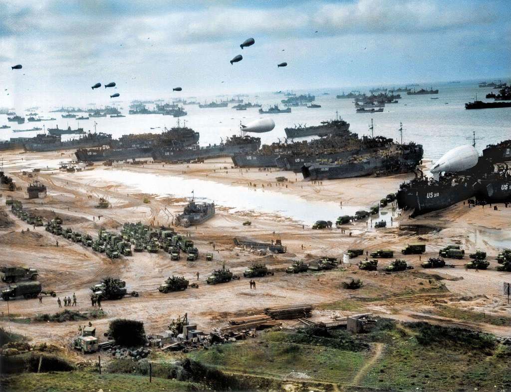 Stunning Image of Omaha Beach on 6/7/1944 