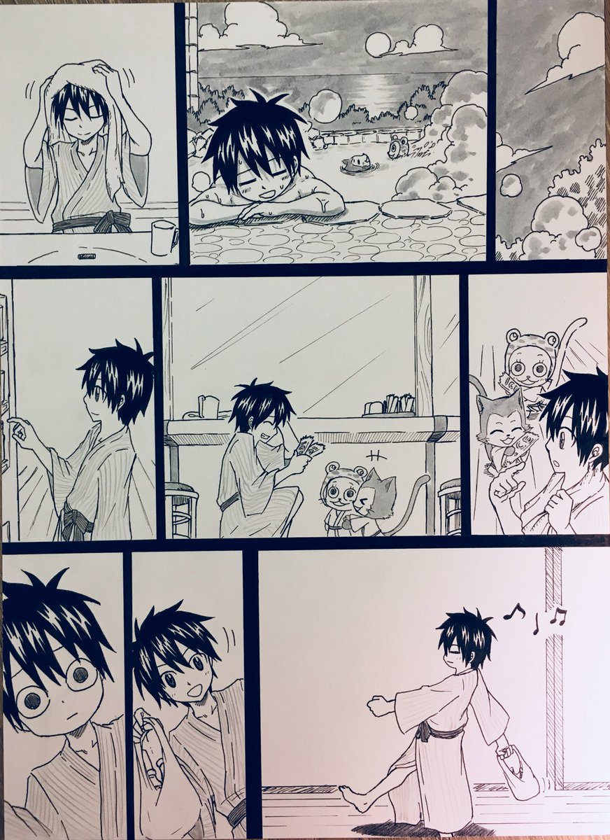 Kiri0 Ftの温泉の落書きの続きを勝手に描いた 作った オリキャラ参加でftの次の世代の子たちでウェンディを救済する話 Fairytail フェアリーテイル