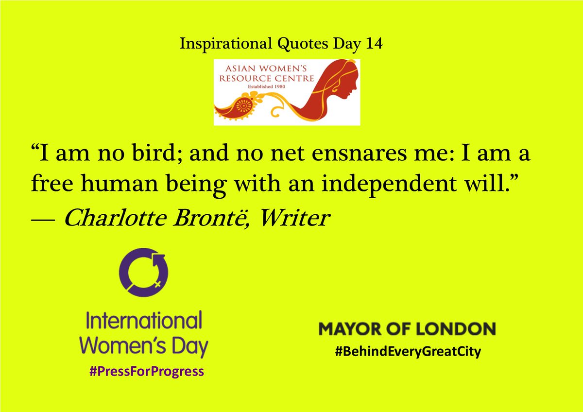 AWRCENTRE's tweet photo. #InspirationalQuotes 14 & 15! #InternationalWomensDay #60DayCountdown #pressforprogress #behindeverygreatcity #TIMESUP #uksaysnomore #endvawg #ENDviolence #MondayMotivaton #MondayBlogs #MondayBlues @DawnButlerBrent @Brent_Council @CllrButt @LDNVictimsComm Pls RT, Like and Share https://t.co/h5TojQcTiX
