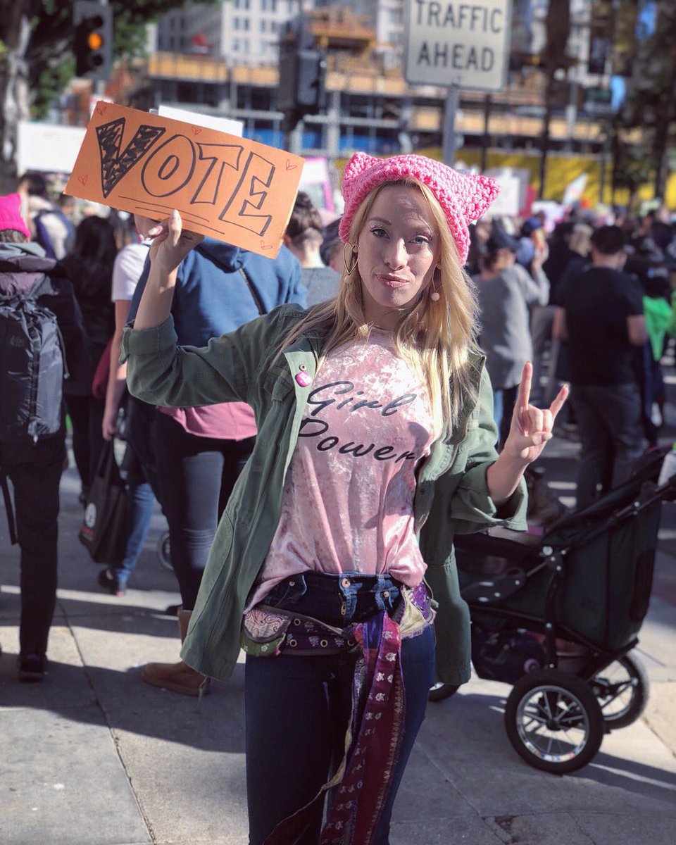 meganleejoy's tweet image. Inspired by the second annual @womensmarch just as much as the first! #PowerToThePolls #WomensMarch2018LA