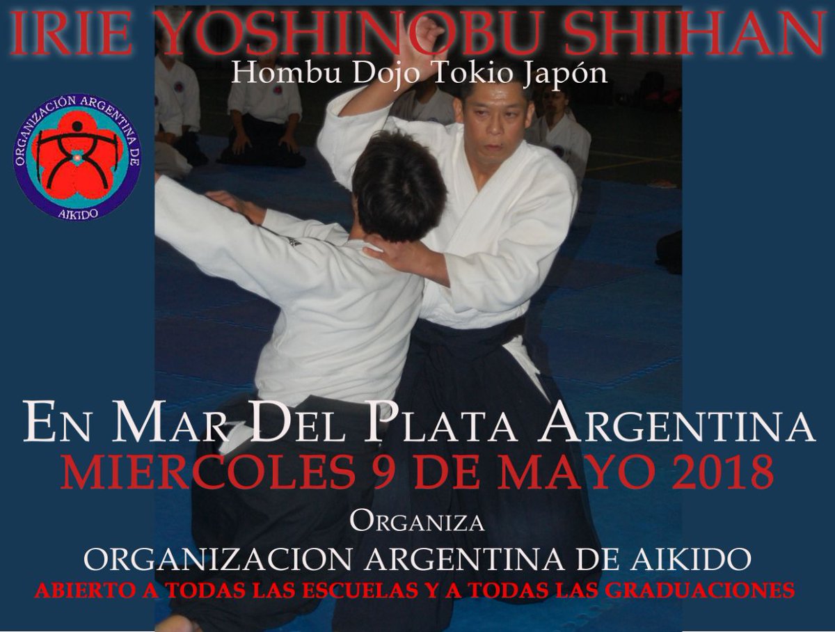 dojohikari's tweet photo. A agendar seminario de #AIKIDO 9 de mayo en Mar del Plata #Enterate #BuenLunes https://t.co/nfflLVkKoV