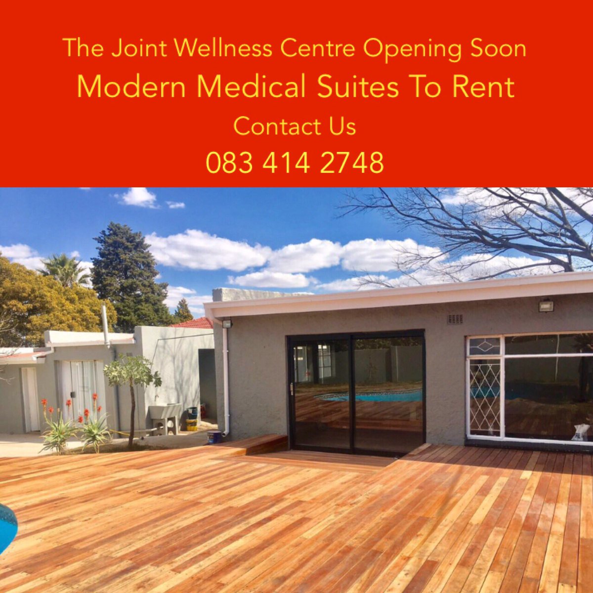 thejoint_inc's tweet photo. Started working on plans for 2018? Here’s a great opportunity to Start Up your own Practice! 

Contact us On: 
083 414 2748 

#facility #dayclinic #multidisciplinary #physiotherapy #podiatry #podiatrist #speechtherapy #speechthearpist #biokenetics  #healthcare #alliedhealthcare https://t.co/EjzrGfF7wE