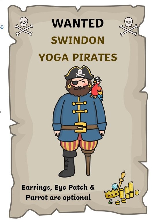SwindonLibrary's tweet photo. Ahoy me hearties! Come and join us for some pirate yoga fun at Central Library this Saturday 27th January and Saturday 3rd February at 2pm - 2:45pm. Suitable for 5 - 9 year olds. Tickets only - £4. Available from Central Library. https://t.co/pvy8561upU