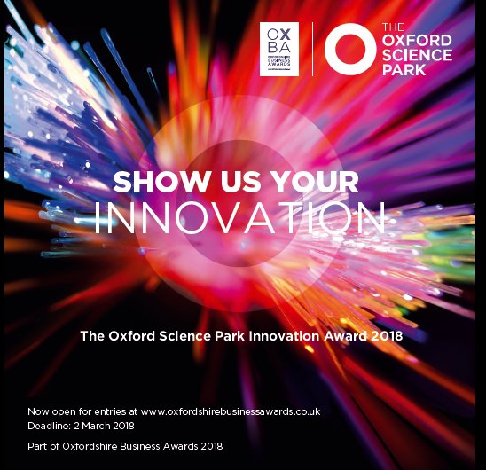OxfordSciencePK's tweet photo. Counting down to @OxBizAwards- only six weeks left to apply for @OxfordSciencePK  Innovation Award  https://t.co/x1HHNoSYUc https://t.co/1FbMnSPoVs