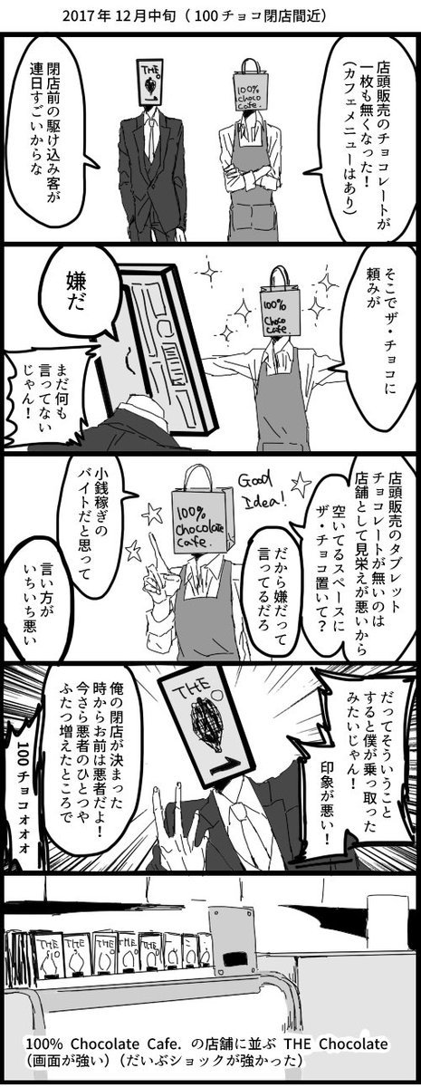 100チョコショックがチョコ祭りでだいぶこじれてきて、今の私の脳内はこんな感じです 