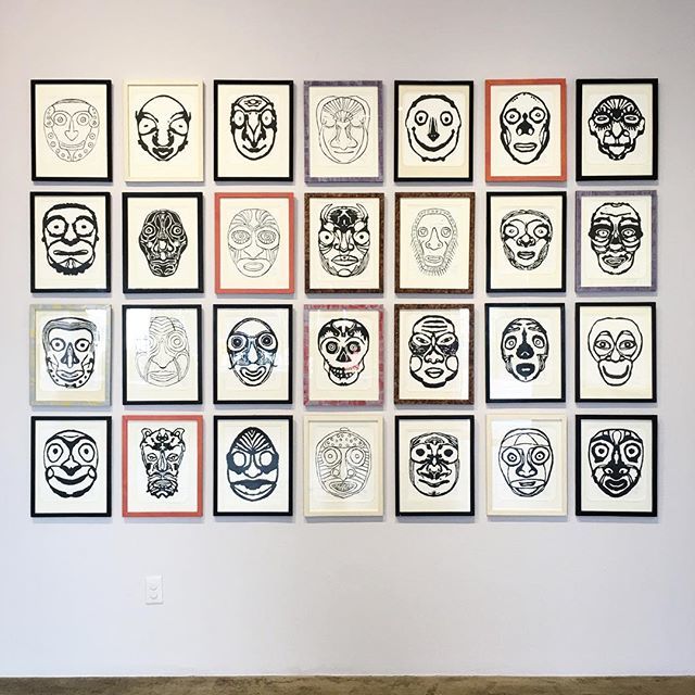 Tour de force installation of #AndrewFrieder’s #mask prints at @thegoodluckgallery on #ChungKingRoad. #ospix #contemporaryart #laartscene #losangelesgalley #symmetry ift.tt/2G3FPvn
