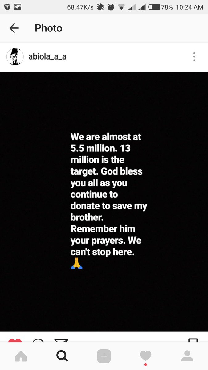 Freaky_house411's tweet photo. #5.5mill in a week 😥😥 Nigerians are good people, 200 here 500 there, dats how we've made it this far... We can't stop now, wat looks like chicken change to u can make a lot of difference 🙏🙏
Even a RT is support as well
Please #SaveAbiola https://t.co/uGORRcYeJj