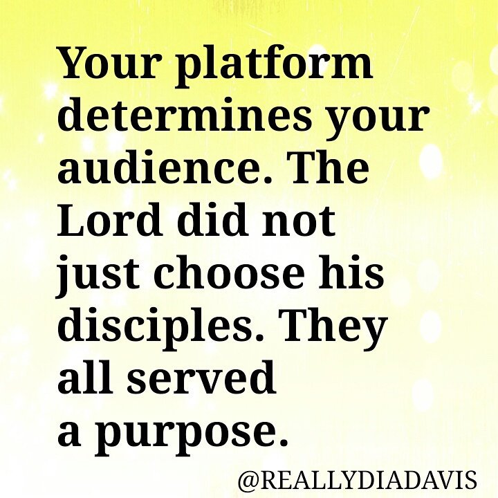 reallydiadavis's tweet photo. #Platform #Audience #TheCycle #Chosing #Assignment #GodsPlan #Ministry #Leadership #Church #Enterpreneurship #Business #Mindset #Entrepreneur #ServingPurpose #Purpose #ChoseWisely #Vision #Partner #Disciples #MakingFriends #BuildingABusiness #Destiny #DestinyHelpers https://t.co/sjjKdEoLi3