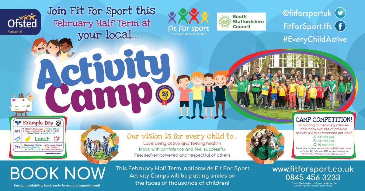 Find out what's on offer this Feb half term at your local South Staffs leisure centre #Wombourne #Codsall #CheslynHay