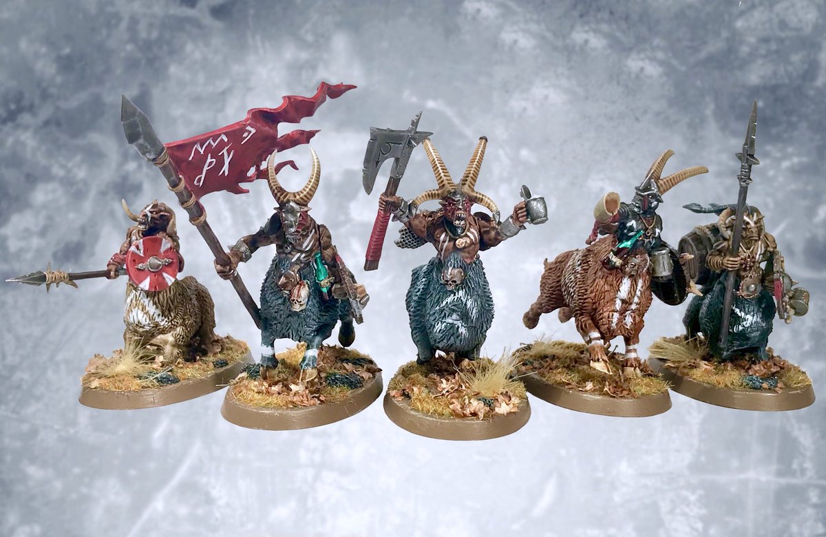 groje's tweet photo. Cheers, onwards to battle! Or shall we have another drink first? Centigors are joining the #Gortide on this #miniaturemonday in the #ageofsigmar https://t.co/R10pdpfmj1