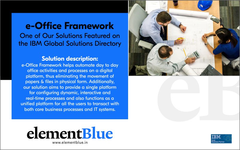 Elementblue_IN's tweet photo. Try our dynamic e-Office Framework solution and harness the full potential of your office! Visit https://t.co/ltkPSqdyh3 to know more.
#EBIndia #eOffice #GoPaperless https://t.co/h9PdqAFfXh