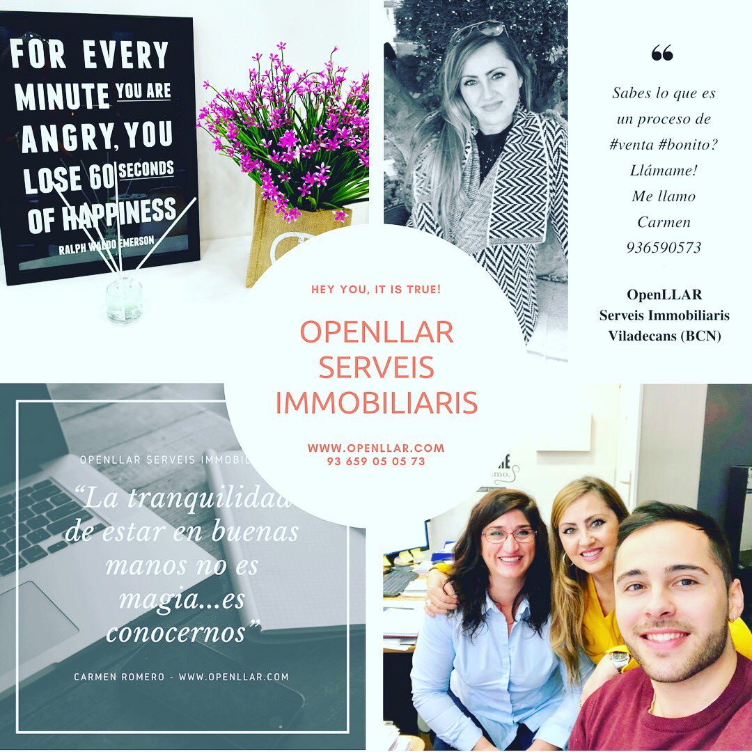 OpenllarCarmen's tweet image. Buenos días y feliz #Lunes!! Hey you...it is true!! En #Openllar apostamos por los procesos de #compra y de #venta #bonitos... así surgen, así pasan, así se hacen. No dudes en llamarnos y muchas gracias por recomendarnos. 💫 Soy Carmen, aunque seguro que ya me conoces 🤗😉