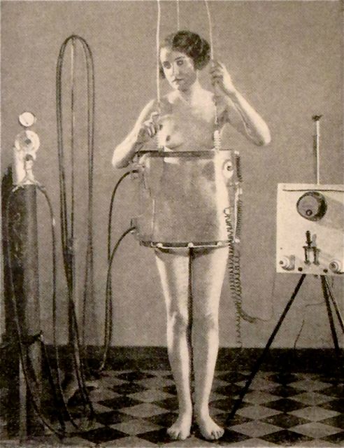 21. The hip-slimming machine. In 1929, the pneumatic hip-shaper was invented by Dr. Flaxlander in Berlin to make women more desirable to men.