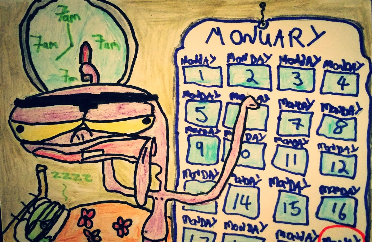 MerlinAndMelvin's tweet photo. Monday. #MondayBlues #Monday #Merlin #Melvin #Purple #green #monobrow #MONSTERS #gooey https://t.co/dT7F3bm4sp