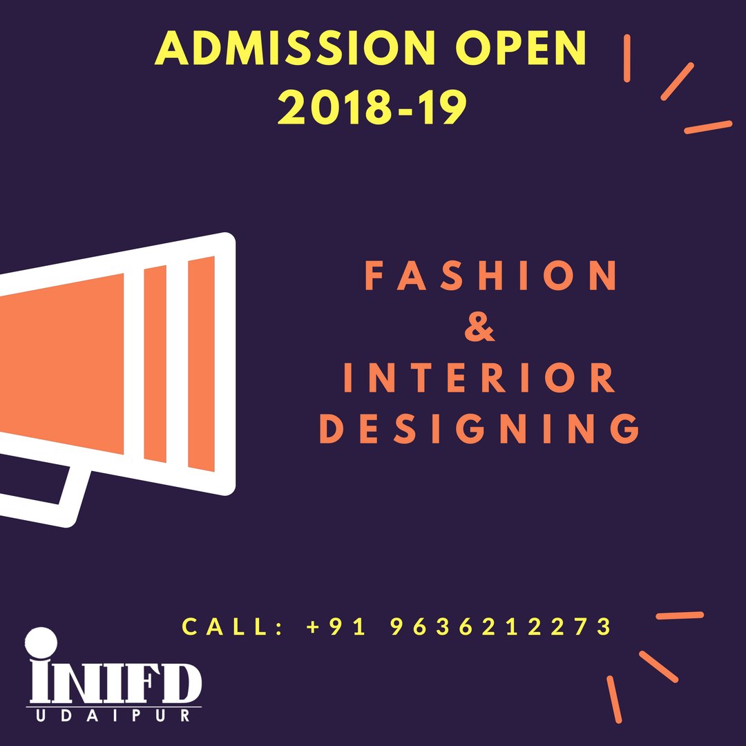 INIFDUdaipur's tweet photo. Admission open 2018-19 for Fashion &amp; Interior Designing.
Contact number- +91 9636212273 https://t.co/ac5miVKjvL