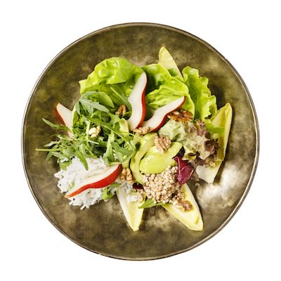 Habt ihr euch für #2018 auch vorgenommen, euch #gesünder zu #ernähren? Dann ist unser SUPER FOODS #Salat mit Blattsalat, Reis, Rucola, Buchweizen, Birne, Avocado, Walnüsse, Koriander genau richtig. Jetzt für die #Mittagspause #bestellen: stadtfarm.de/shop/ #lieferservice