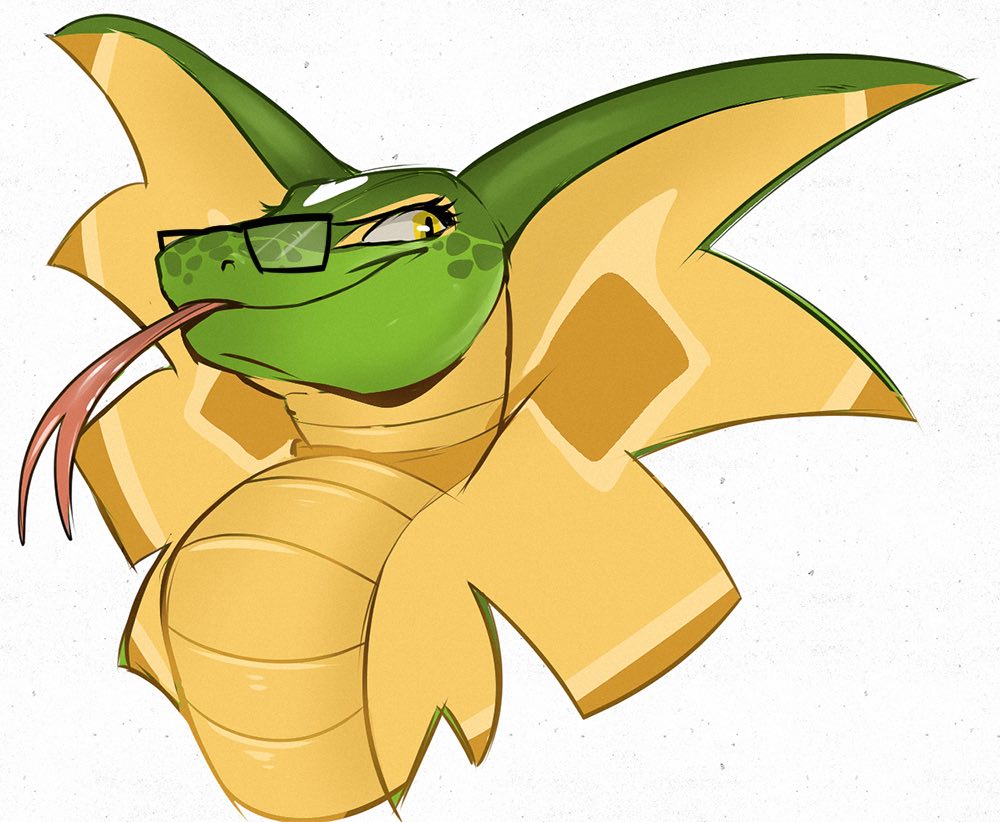 HissyCobraLady's tweet photo. My most favorite dragon friend @ZarrocBrisingr got me an art!!!! *coil hugs* https://t.co/uWAZYAbDdC