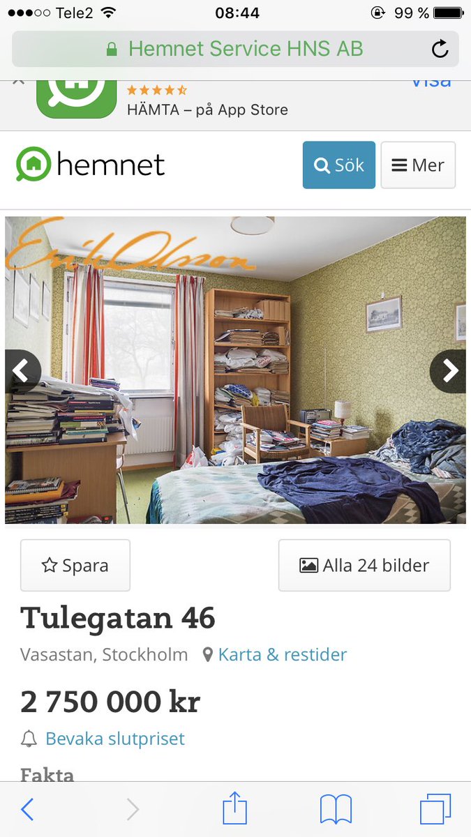 när man glömmer att mäklaren ska komma och fota ens lägenhet