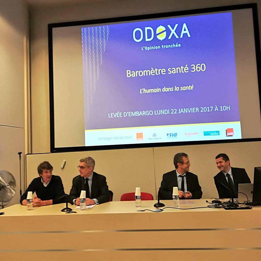 L'#humain dans la #santé : c'est le thème du nouveau Baromètre #santé 360 <a href="/OdoxaSondages/">Odoxa</a> présenté ce matin à <a href="/SciencePo/">SciencesPolitiques</a> 🏥
Levée d'embargo à 10h ⏱️
#patient #soignant #numérique #relation