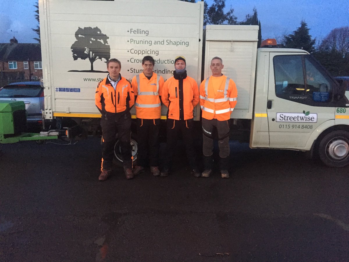 Members of our tree team are ready and raring to go on this cold Monday morning. For a free, no obligation quotation, please contact streetwise@streetwiseenvironmental.co.uk or call 0115 9148408 #trees #arboriculture #teamstreetwise