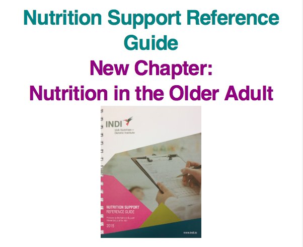 Our new chapter on Nutrition in the Older Adult produced by @OPDIG_SIG has now been added to the INDI Nutrition Support Reference Guide for Dietitians <a href="/trust_indi/">INDI</a>