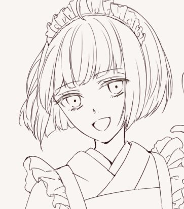 珍しく髪が良い感じに描けた～!完成したら隠れちゃう部分だけど 