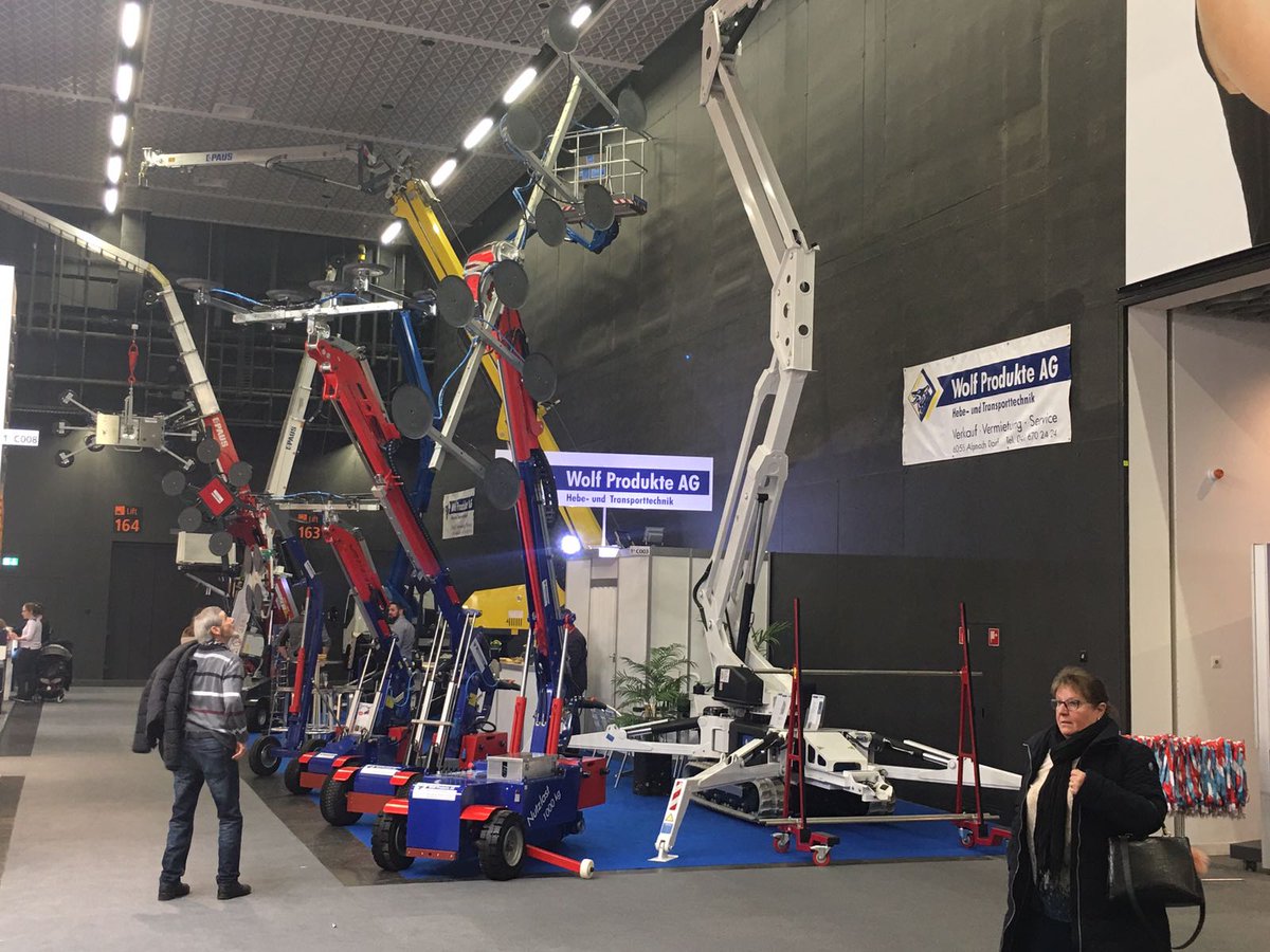 CTEPlatforms's tweet photo. Our Swiss partner Wolf Produkte AG exhibited at the Swiss Bau last week with a spiderlift CTE TRACCESS 230 and a truck-mounted platform CTE ZED 21.3 JHV.

#swissbau #wolfprodukte #aerialplatform #spiderlift #workingatheight #height #exhibitions https://t.co/PEXo7L2ejx